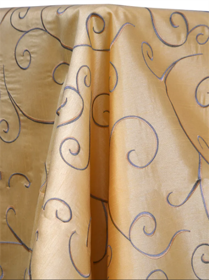 Picture of Dupioni-Swirl, Mimosa 8' Drape 