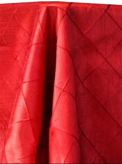 Picture of Dupioni-Pintuck, China Red 8' King
