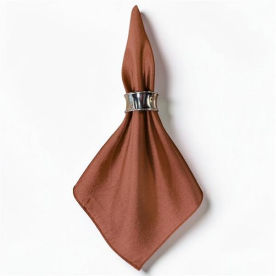 Picture of Dupioni, Burnt Orange Linen Napkin