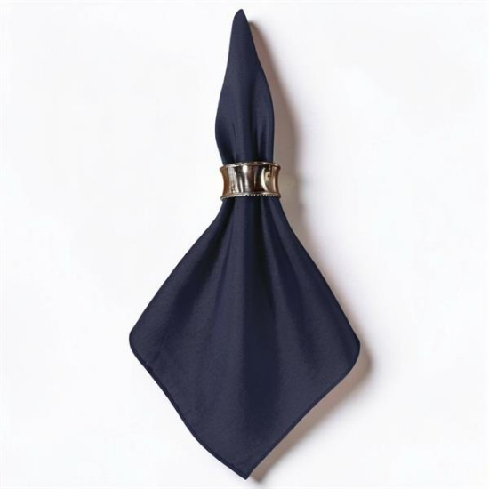 Picture of Dupioni, Navy Blue Linen Napkin