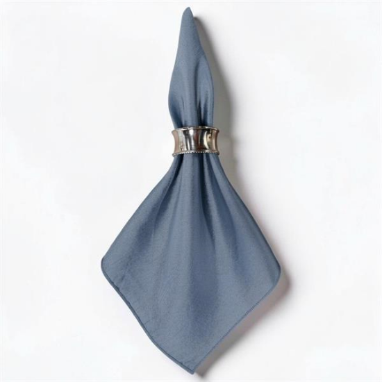 Picture of Dupioni, Slate Blue Linen Napkin