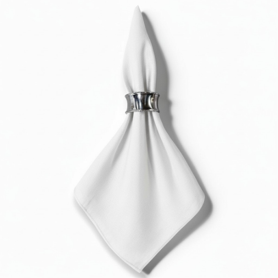 Picture of Dupioni, White Linen Napkin