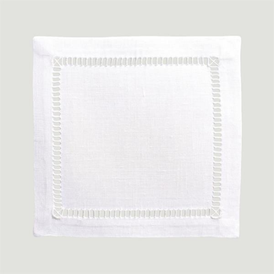 Picture of Hemstitch, White Cocktail Napkin 