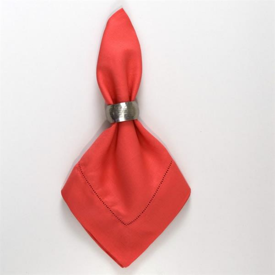 Picture of Hemstitch, Coral Linen Napkin