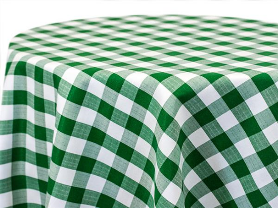 Picture of Check, Green 108" Round Linen