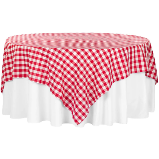 Picture of Check, Red 54" Square Linen