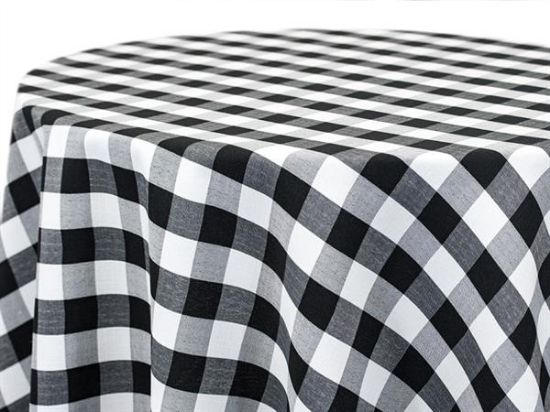 Picture of Check, Black 6' Banquet Drape