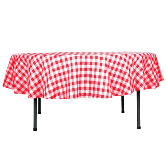Picture of Check, Red 70" Round Linen