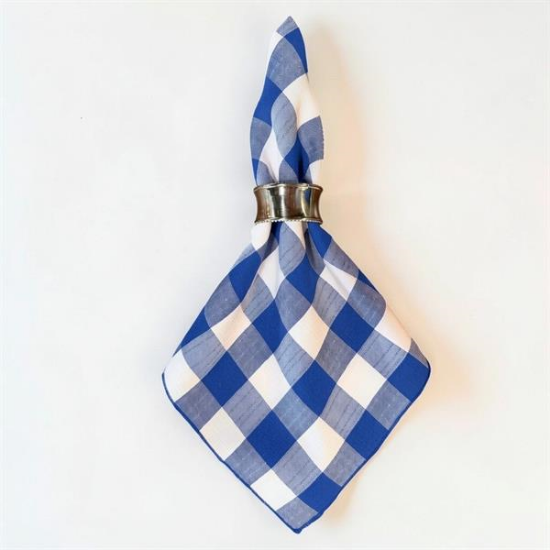 Picture of Check, Blue Linen Napkin