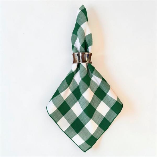 Picture of Check, Hunter Green Linen Napkin