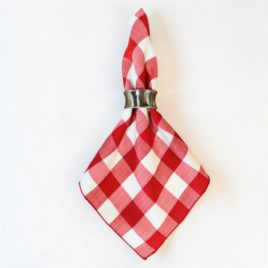 Picture of Check, Red Linen Napkin