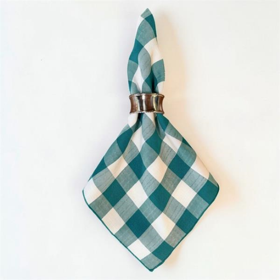 Picture of Check, Teal Linen Napkin