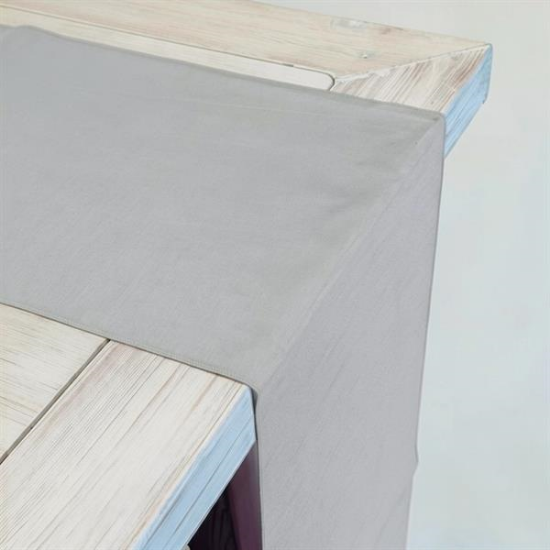 Picture of Dupioni, Silver 10' Table Runner