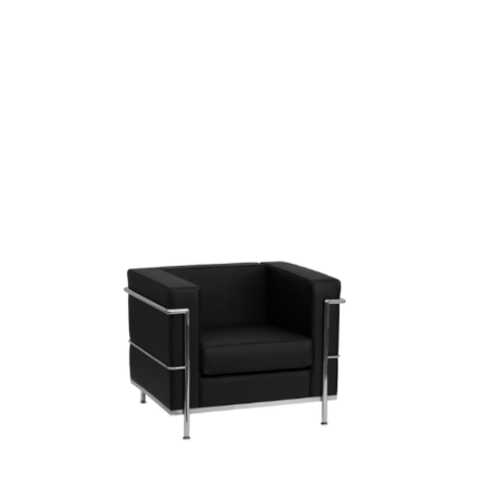 Picture of Contemporary, Black Leather Chair
