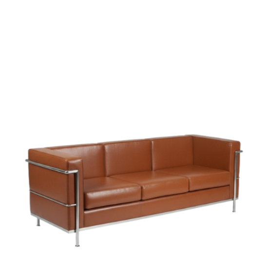 Picture of Contemporary, Cognac Leather Sofa
