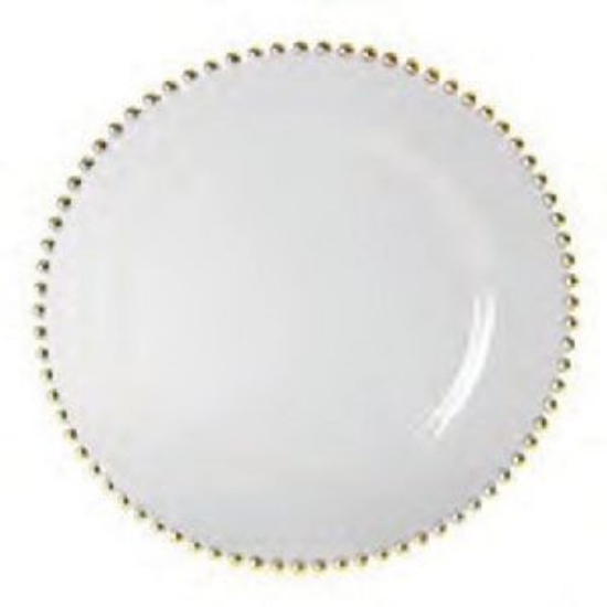 Picture of Jester, 13" Beads Gold Charger