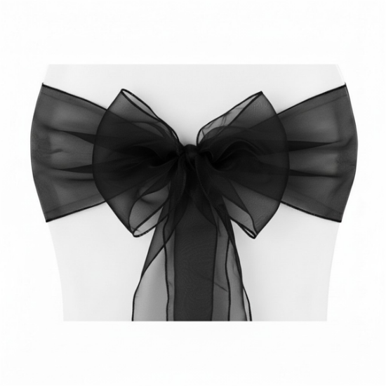 Picture of Organza, Black Chair Sash