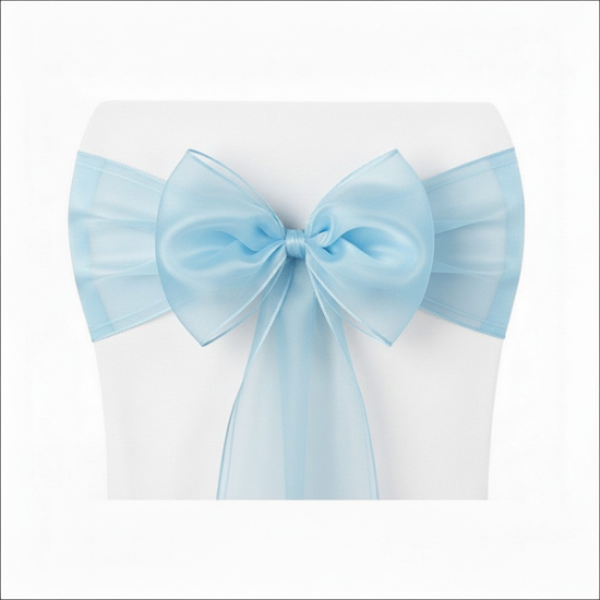 Picture of Organza, Light Blue  Chair Sash
