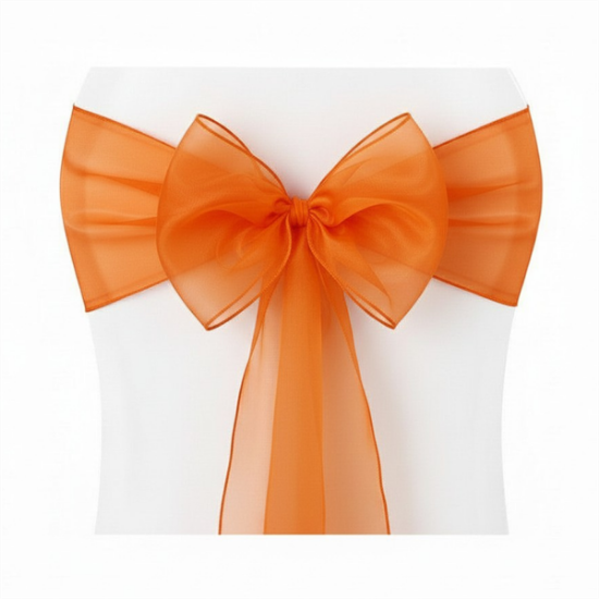 Picture of Organza, Orange  Chair Sash