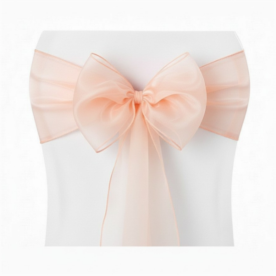 Picture of Organza, Peach  Chair Sash