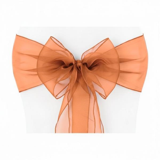 Picture of Organza, Shrimp  Chair Sash