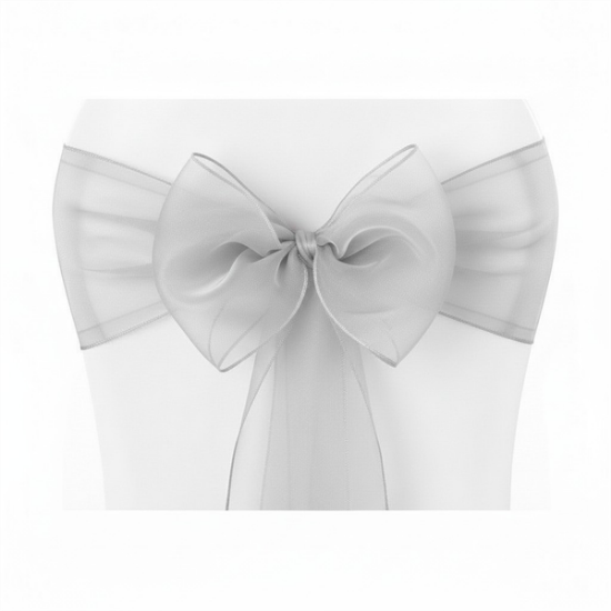 Picture of Organza, Silver  Chair Sash