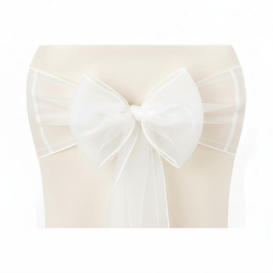 Picture of Organza, White  Chair Sash