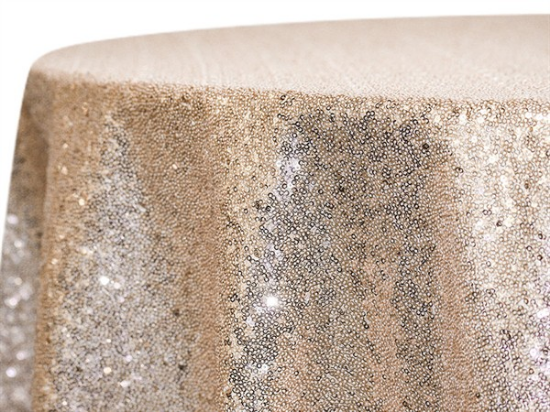 Picture of Sequin, Nude 132" Round Linen