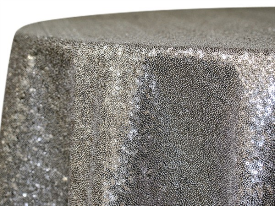 Picture of Sequin, Silver 132" Round Linen