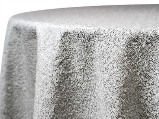 Picture of Sequin, White 132" Round Linen