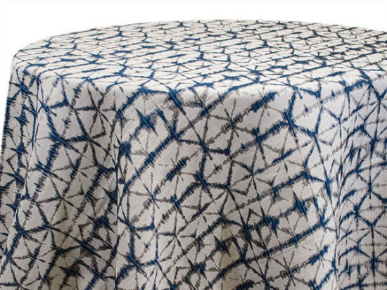 Picture of Shibori Hex, C. Blue 8' Banquet Drp