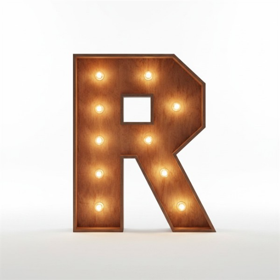 Picture of Lighted Marquee Letter R, 28" H