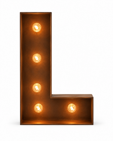 Picture of Lighted Marquee Letter L, 28" H