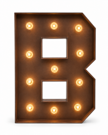 Picture of Lighted Marquee Letter B, 28" H