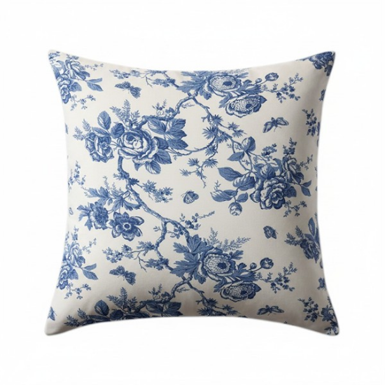 Picture of Party Toile, 20" Blue Pillow, Kit