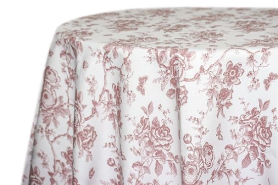 Picture of Party Toile, Rose 8' King Drape