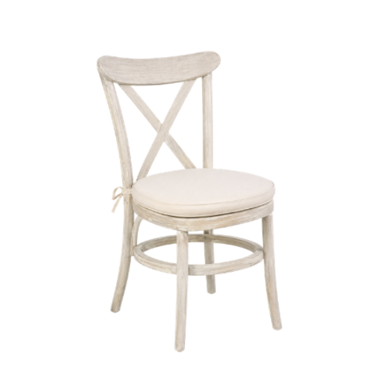 Picture of Tuscan, Whitewash X-Back Chair, Kit