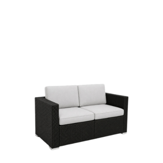 Picture of Wicker, Black Loveseat, Kit