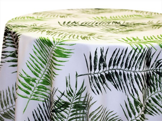 Picture of Tropical Leaves, 132" Round Linen