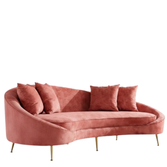 Picture of Velvet Sunset, Curved Sofa
