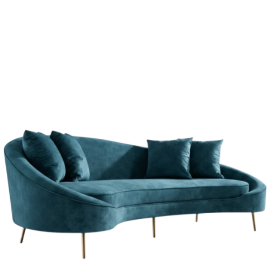 Picture of Velvet Moon, Curved Sofa