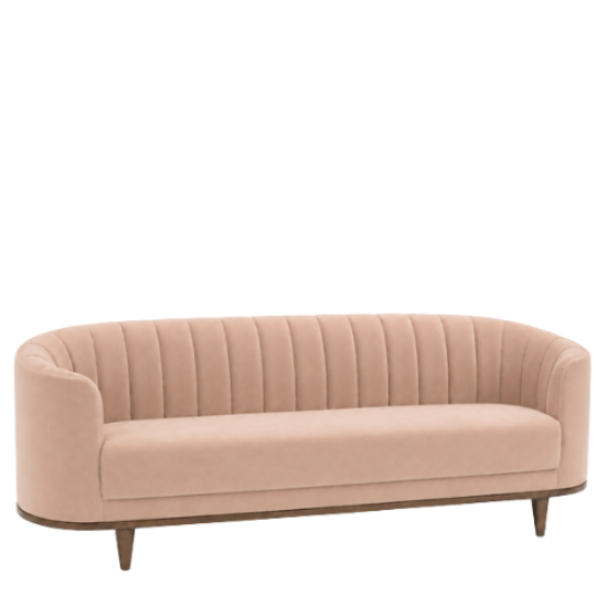 Picture of Velvet, Vanilla Shell Sofa